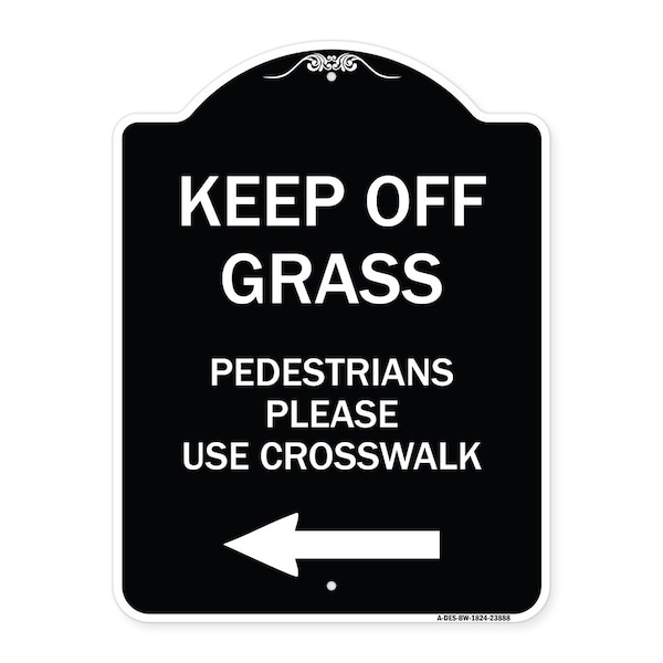 Signmission Lawn Boss Stake Kit Heavy-Gauge Aluminum Architectural Sign, 24" x 18", BW-1824-23888 A-DES-BW-1824-23888 - main